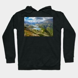Five Ponds valley scenic landscape in Tatra Mountains Hoodie